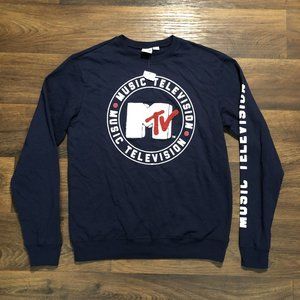 MTV Music Television Fleece Lined Long Sleeve Shirt Size Large NEW With Tags